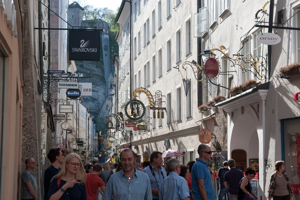 Salzburg 商店街 - Getreidegasse